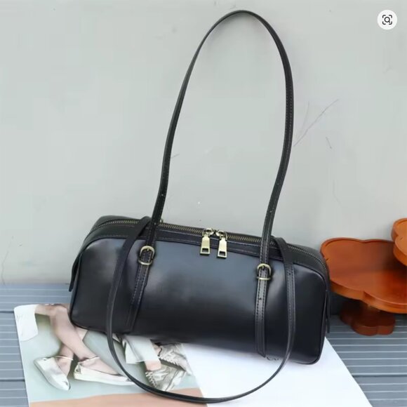 Cowhide Genuine Leather Shoulder Bag Korean Designer 2025 Excellent Condition - Picture 8 of 13